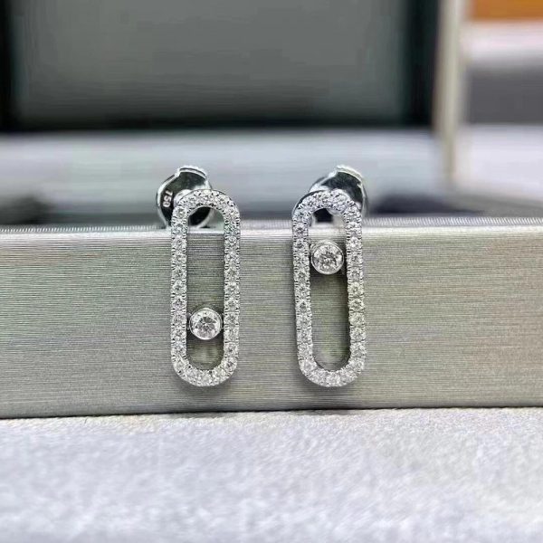 Fake Move Uno Diamond Pavé Earrings