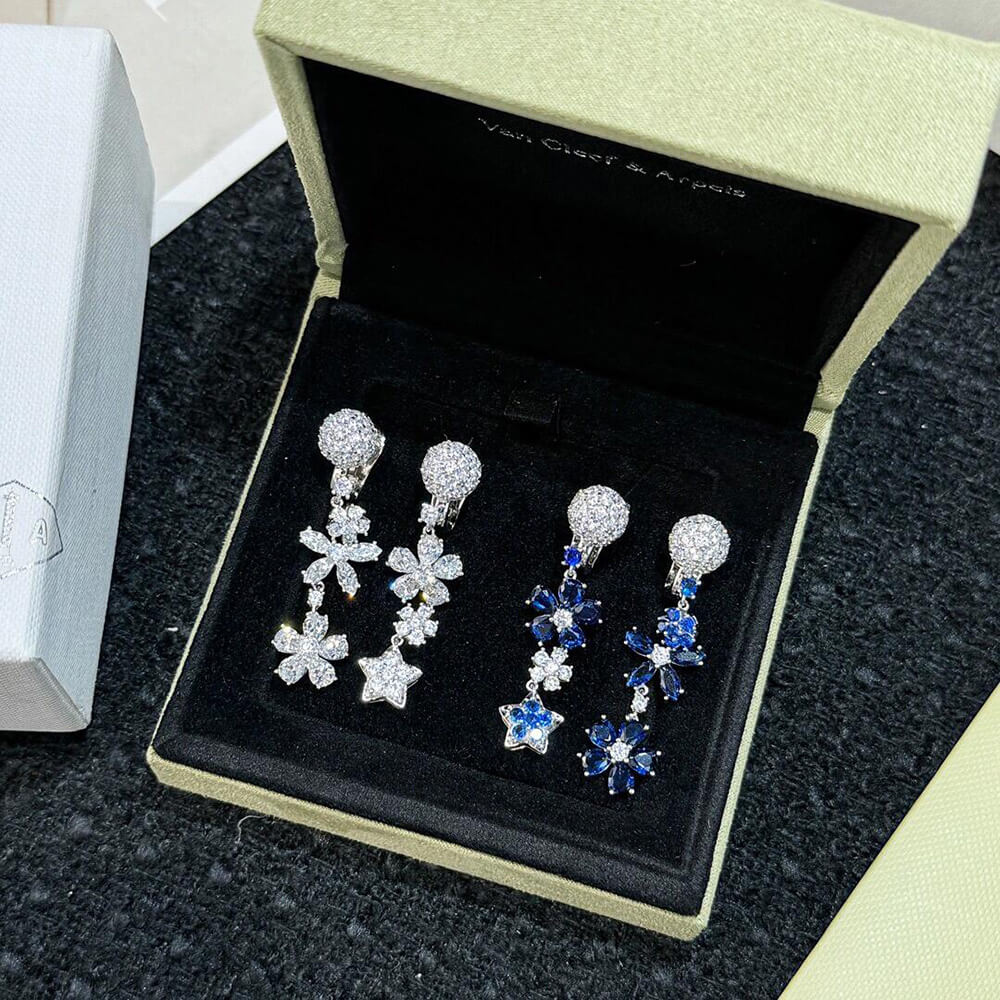 Replica van cleef arpels Folie des Prés earrings